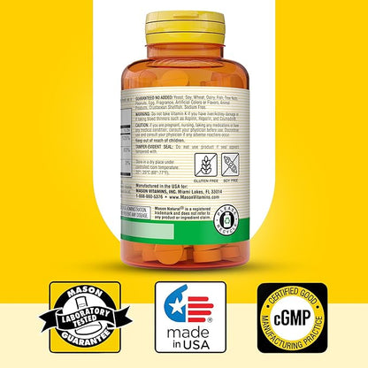 MASON NATURAL Vitamin K2 + D3, 100-Day Supply, with Calcium for Normal Bone and Muscle Support, Tablets