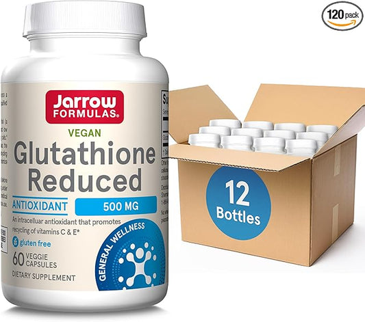 Jarrow Formulas Glutathione Reduced 500mg- 60 12