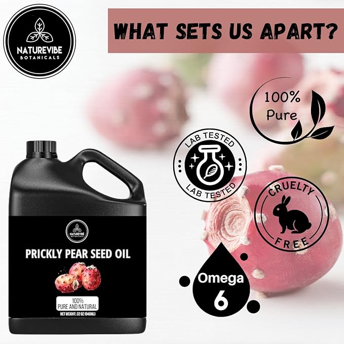 Naturevibe Botanicals Prickly Pear Oil 32 Ounces 100% Pure