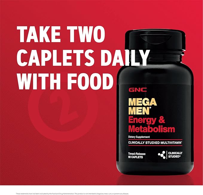 GNC Mega Men Energy & Metabolism Multivitamin 180 Count