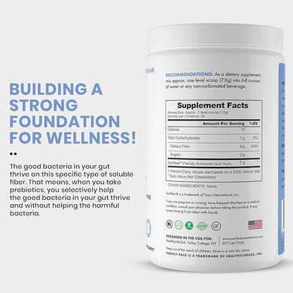 Prebiotic PHGG Partially Hydrolyzed Guar Gum 210g Powder 100% Natural