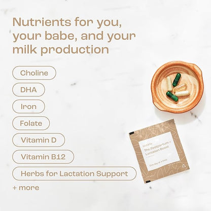 The Postpartum with Lactation Boost (Omega-3), Iron, B12-30-Day Supply
