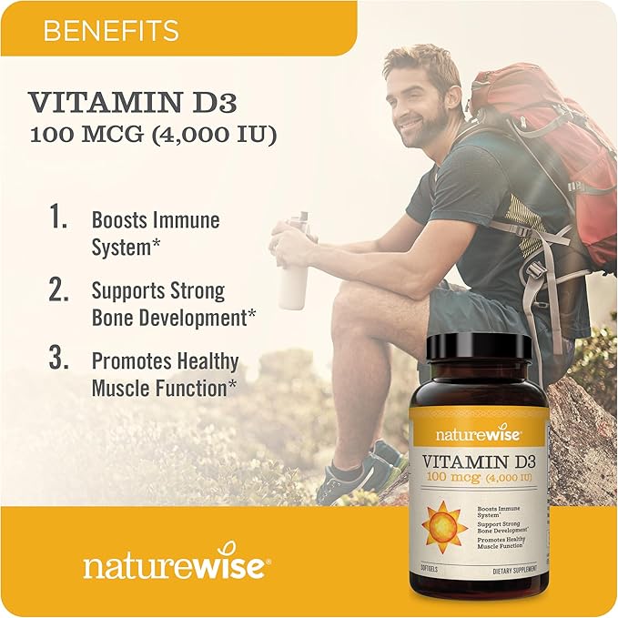NatureWise Vitamin D3 4000iu (100 mcg) 360 Count
