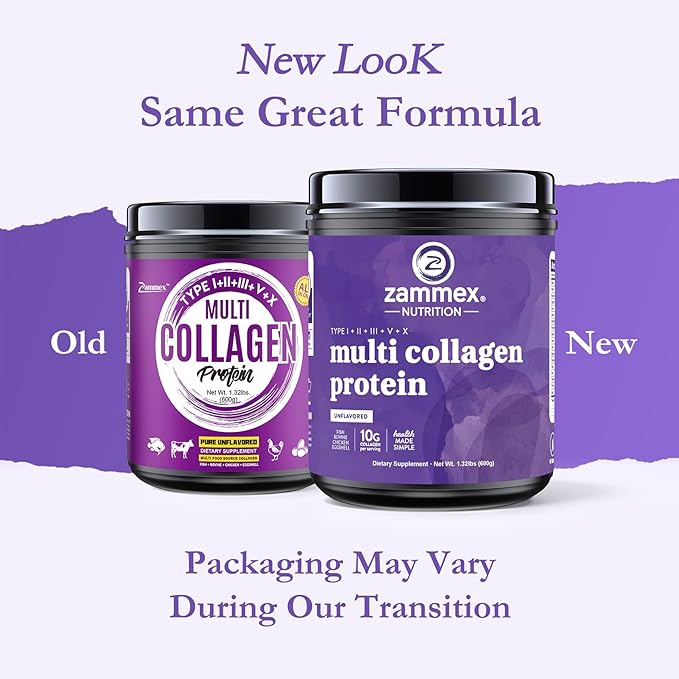 Zammex Multi Collagen Peptides, 5 Types 60 Serving,