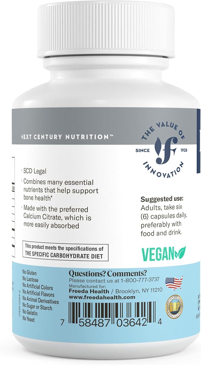 Freeda Calcium Complex K2 - (180 Capsules)