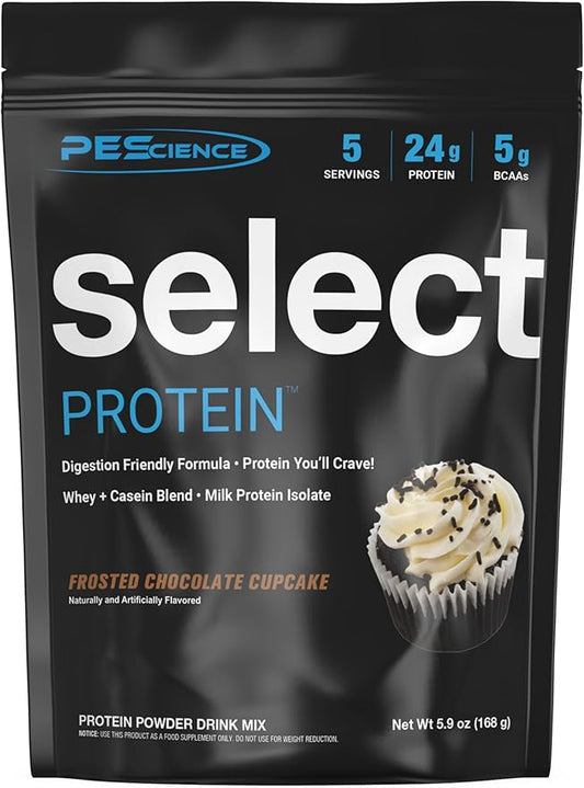 PEScience Select Low Carb Protein Powder, Chocolate Cupcake, 5 Serving, Keto Friendly and Gluten Free