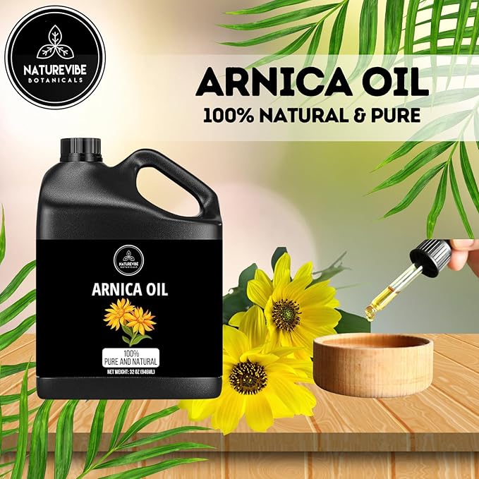 Naturevibe Botanicals Arnica Oil 32 Ounces 100% Pure