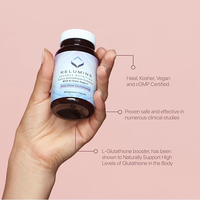 Relumins Advance White Active Glutathione Complex 6X Boosters- 60 Capsules 3 Bottles