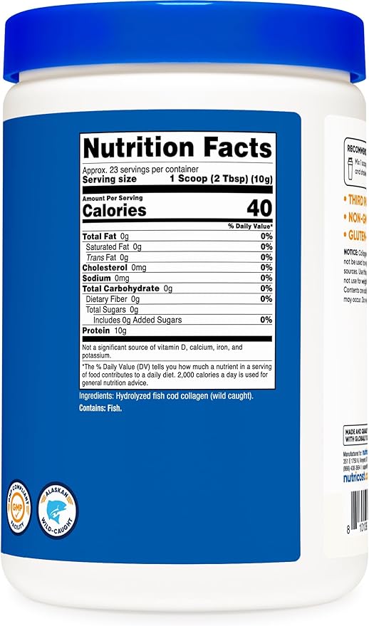 Nutricost Marine Collagen Powder Wild Caught (8 oz) 23 Servings, 10 G