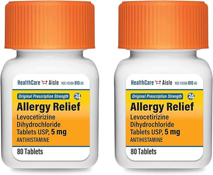 HealthCareAisle Allergy Relief 5 mg, 160 Tablets, 24-Hour Allergy 80 Count 2)