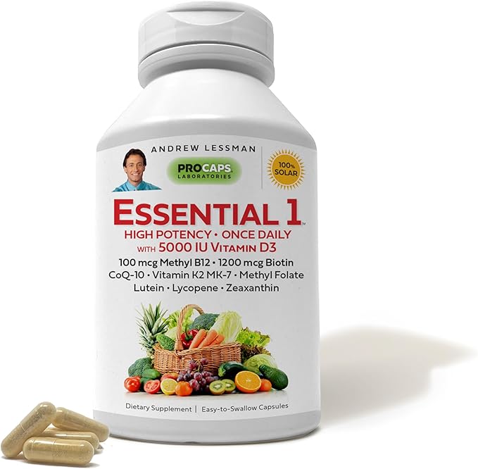 ANDREW LESSMAN Essential-1 Multivitamin 5000 IU D3 60 60 Small 100 mcg B12. CoQ10 CoQ10 Lutein