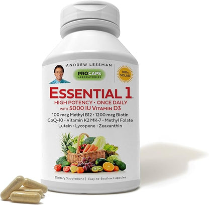 ANDREW LESSMAN Essential-1 Multivitamin 5000 IU D3 60 60 Small 100 mcg B12. CoQ10 CoQ10 Lutein