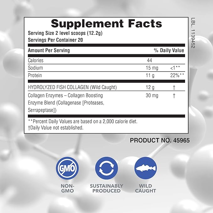 Natures Plus Marine Collagen Peptides, Unflavored 0.54 lb 20 Servings