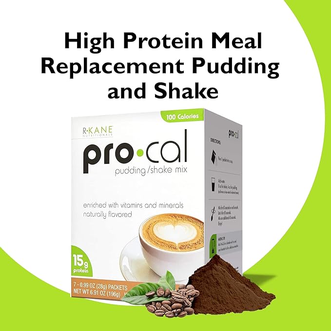 Pro-Cal Pudding/Shake Mix, Low Calorie Protein 15g Protein, 7 Packets