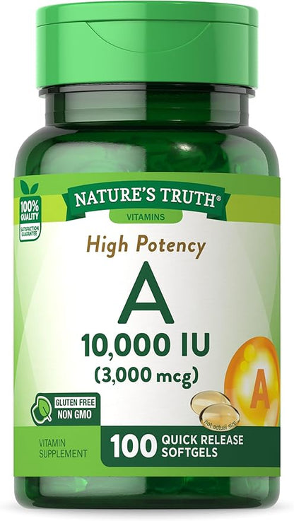 Vitamin A 10000 IU Softgels 100 Count