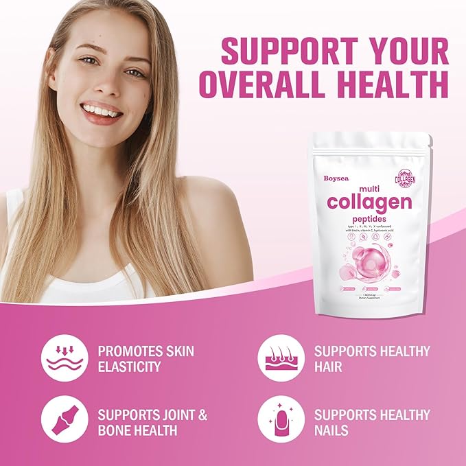Boysea.Multi-Collagen Peptides Powder 2LB