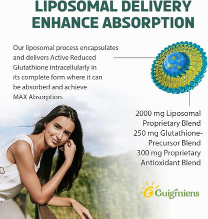 Liposomal Glutathione 2000 MG, 10x Better 240 Count