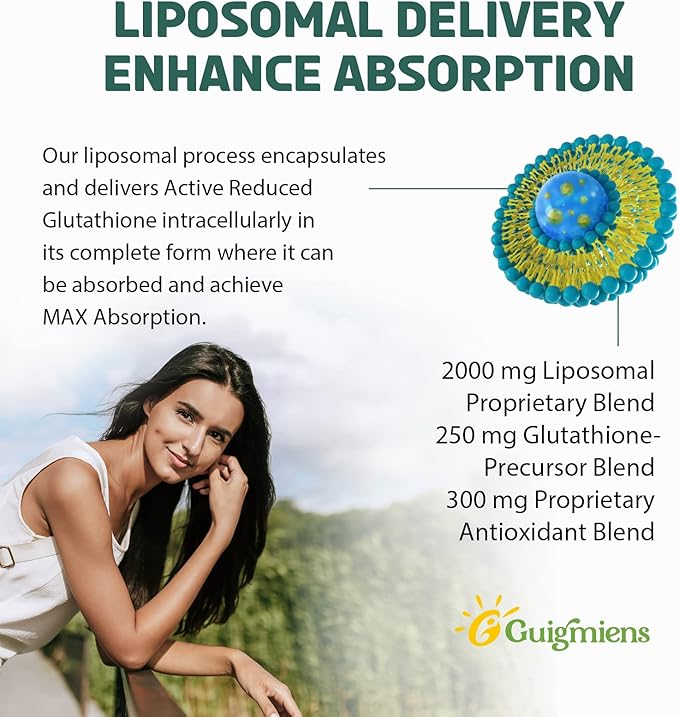 Liposomal Glutathione 2000 MG, 10x Better 120 Count