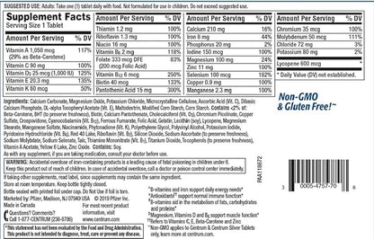 Centrum Multivitamin for Men, Multivitamin/Multimineral Supplement D3, B 250 Count