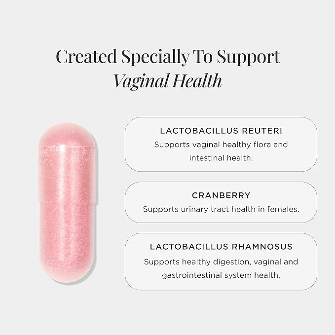 JSHealth Vitamins Vaginal Probiotic Supplement - Supports Urinary and Vaginal Health – Shelf Stable Yeast Infection Treatment for Women (30 Capsules)