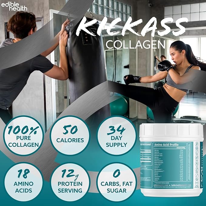 High Protein Marine Collagen Peptides Powder, 15.6oz Tub 34 Day