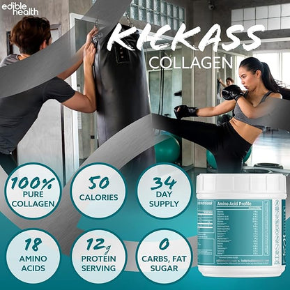 High Protein Marine Collagen Peptides Powder, 15.6oz Tub 34 Day