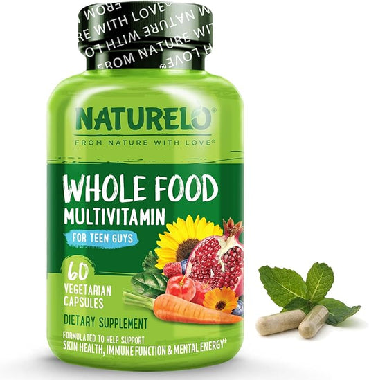 NATURELO Whole Food Multivitamin for Teenage Boys 60 Capsules
