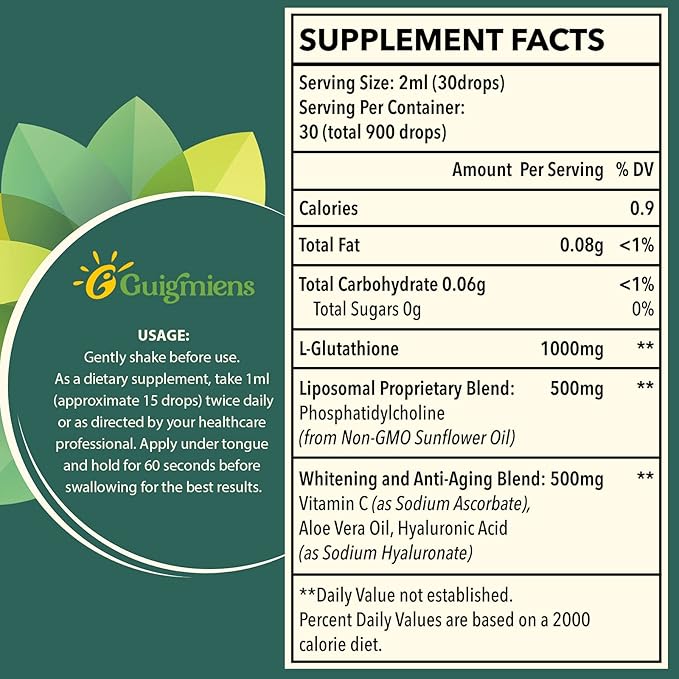 Liposomal Glutathione, Superior Absorption, Liquid Glutathione 4 fl.oz,1500 fl.oz,1500 mg