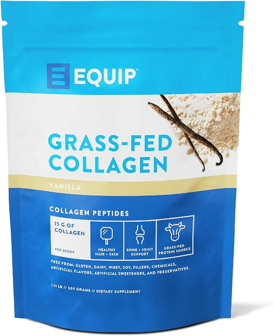 Equip Foods Grass Fed Collagen 100% Hydrolyzed 1.11 Pound,