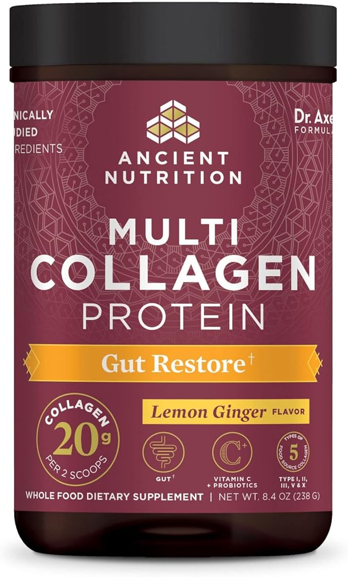 Collagen Powder Protein by Ancient Nutrition, Nails,8.4 oz.
