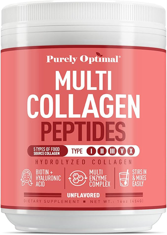 Multi Collagen Peptides Powder 5 Types 16 oz
