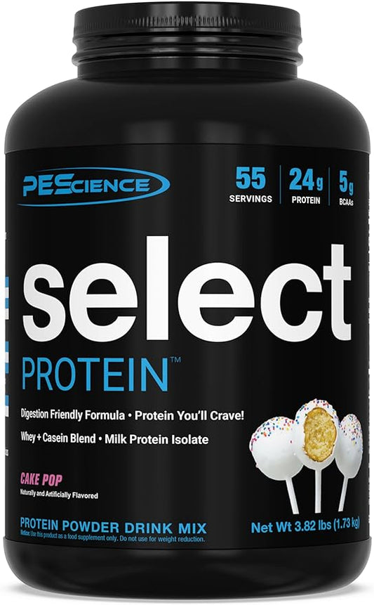PEScience Select Low Carb Protein Powder, Cake Pop, 55 Serving, Keto Friendly and Gluten Free