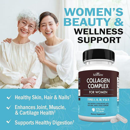 Multi Collagen Peptides Capsules for Women 135 Collagen
