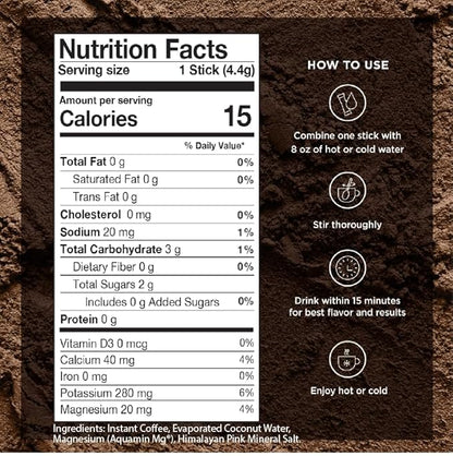 VitaCup Hydration Coffee Packets, The First Coffee That Hydrates You w/Electrolytes, Coconut Water, Pink Himalayan Salt, Magnesium, Medium Roast, Instant Coffee in Single Serve Sticks, 54 Ct