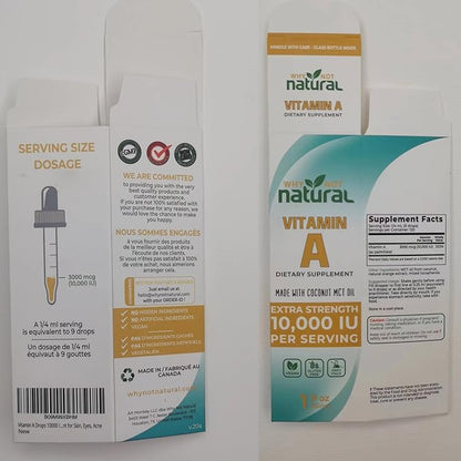 Why Not Natural Vitamin A Drops 10000 IU 1 oz