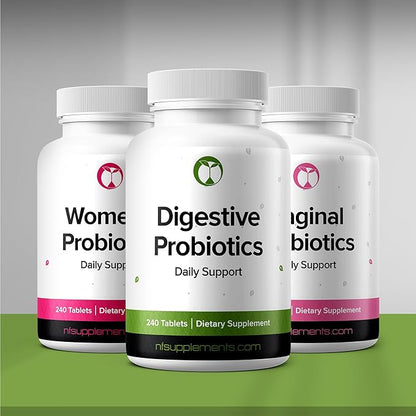 Probiotics for Digestive Health 240 Tablets | Daily Support for Men & Women | 3 Billion CFU | Probiotic Supplement Made in The USA (240, Digestive Probiotics)