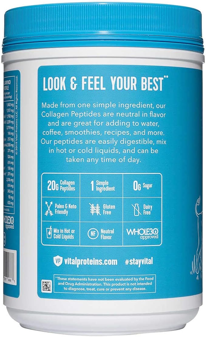Vital Proteins Collagen Peptides Grass Fed 24 oz 2 Pack