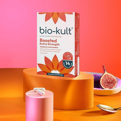Bio-Kult Boosted Gut Health Probiotic Supplement,14 4X Power, B12, Digestive 30 Count 1)