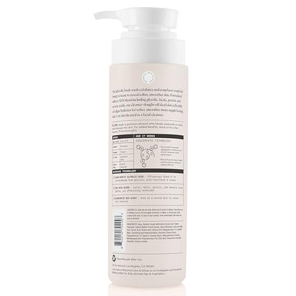 Naturium The Smoother Glycolic Acid Exfoliating Body Wash, Soft & Smoothing Cleanser, 16.9 oz