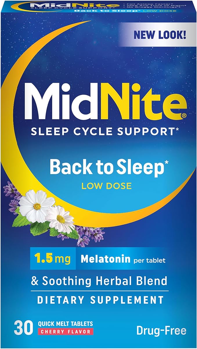 MidNite Sleep Aid Melatonin 30ct & 50 Pair 33dB for