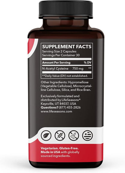 LifeSeasons Essentials N-Acetyl Cysteine (NAC) 60 Capsules