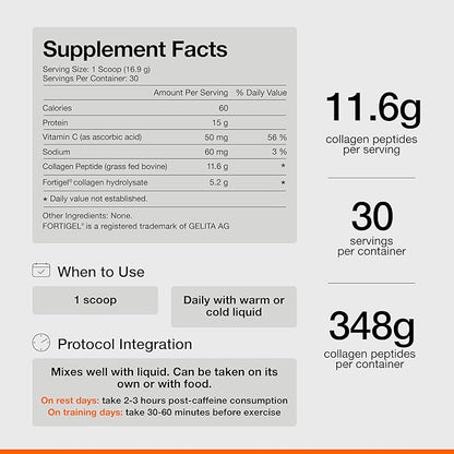 Momentous Grass Fed Collagen Peptides Powder (30 Servings)