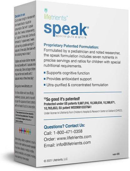 – Speak Softgels – 60 Softgels Omega-3, Vitamin