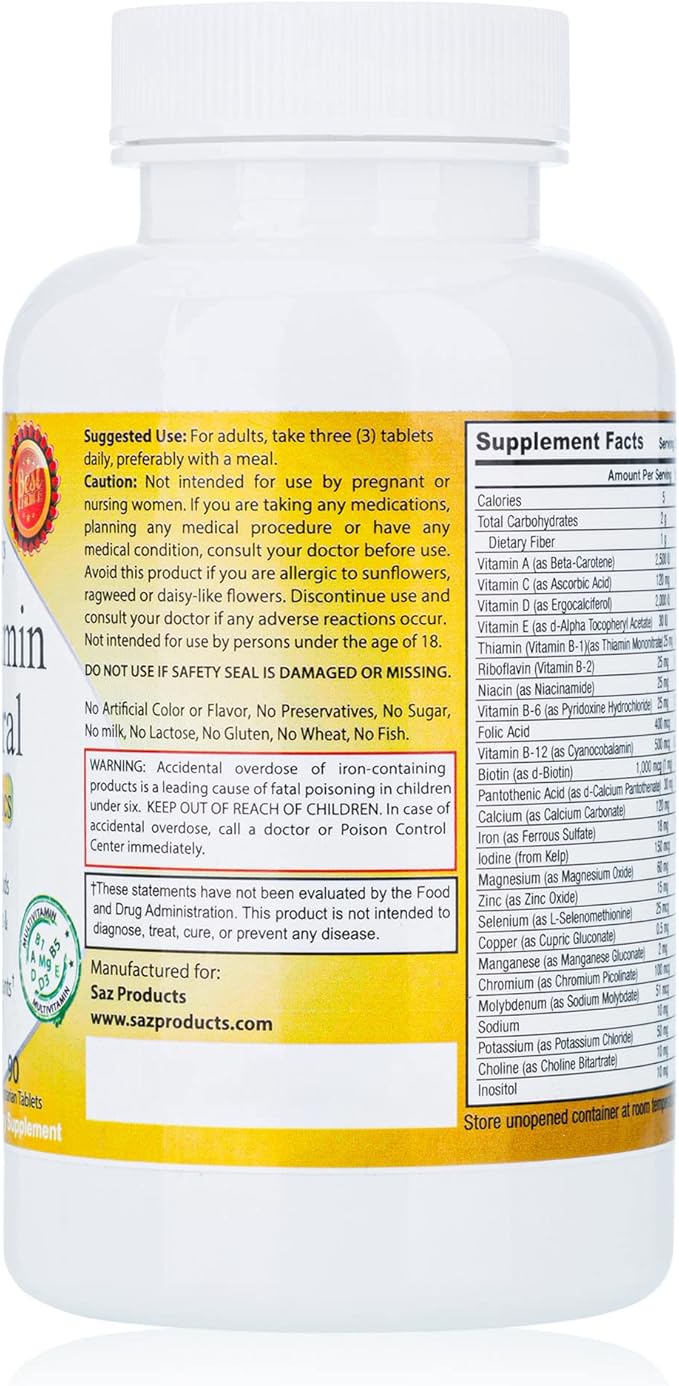 Whole Foods Multivitamin for Women & D3 & 90 Tablets