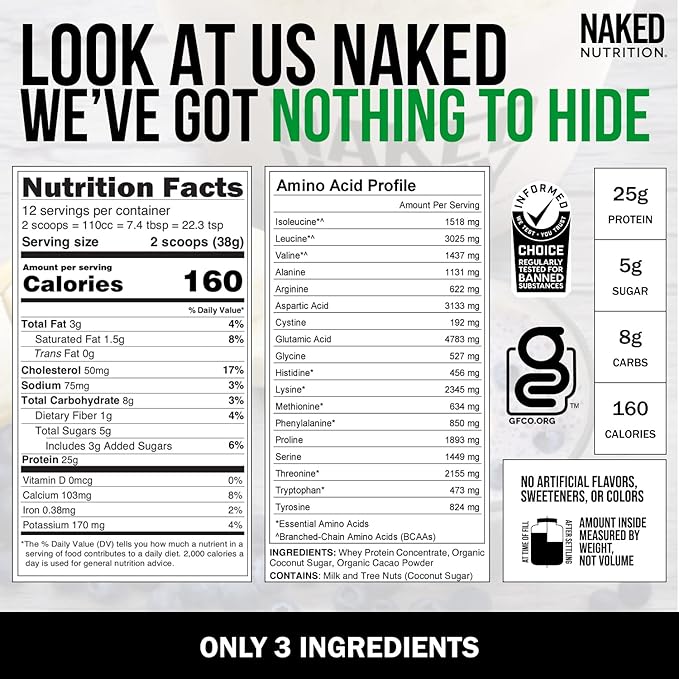 Naked Whey 1LB 12 Servings