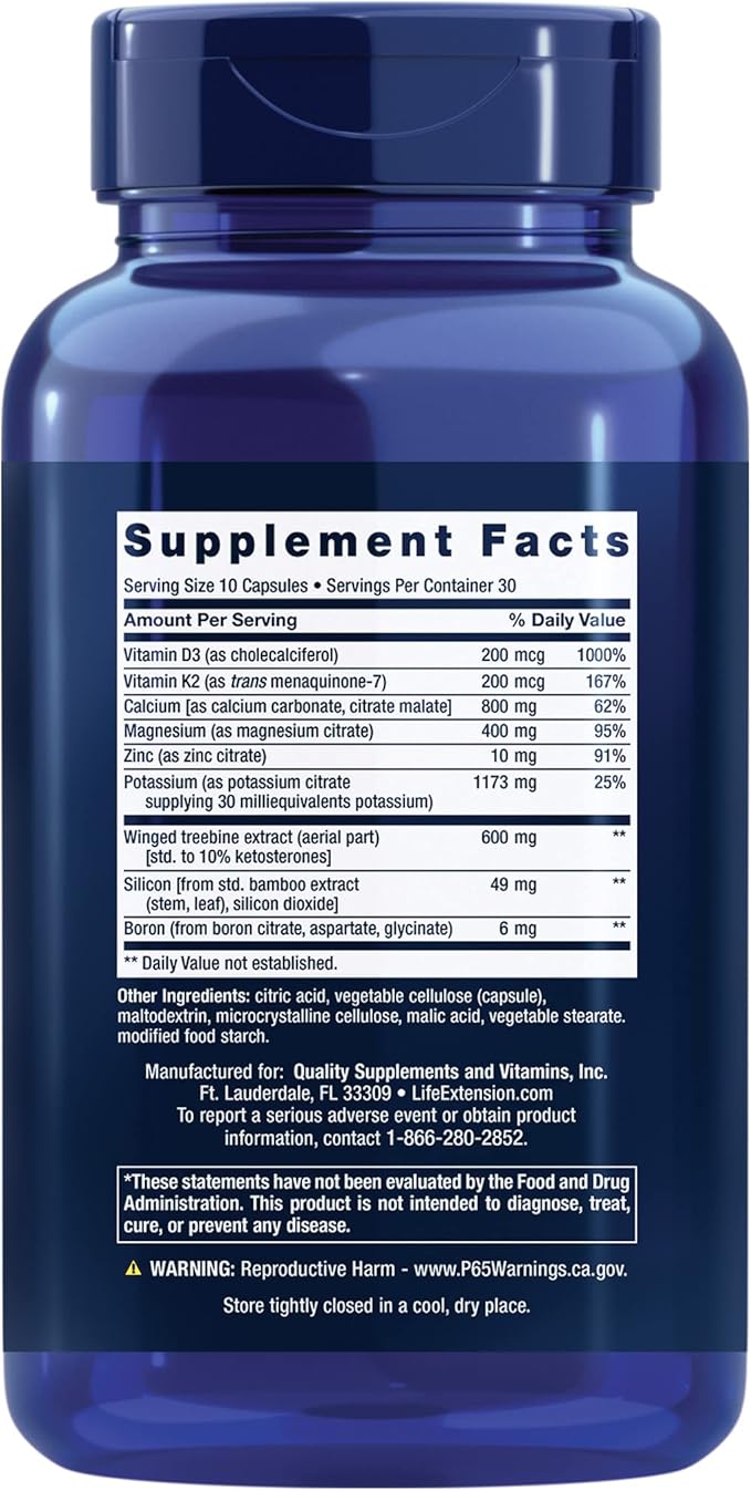 Life Extension Dr. Strum's Intensive Bone D3, K2, K2, magnesium, 300 capsules