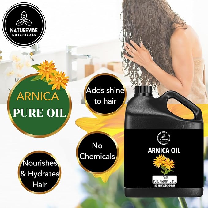 Naturevibe Botanicals Arnica Oil 32 Ounces 100% Pure