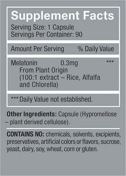 0.3mg – The First Phyto-Melatonin (Natural 90 Vegan (90 Day 2)