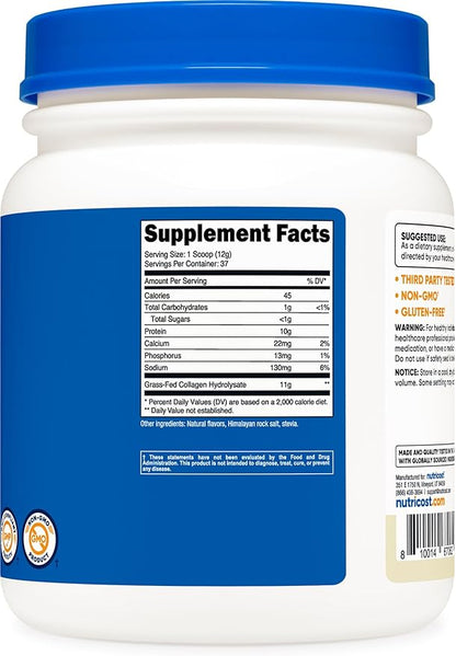 Nutricost Grass-Fed Collagen Powder 1LB (454