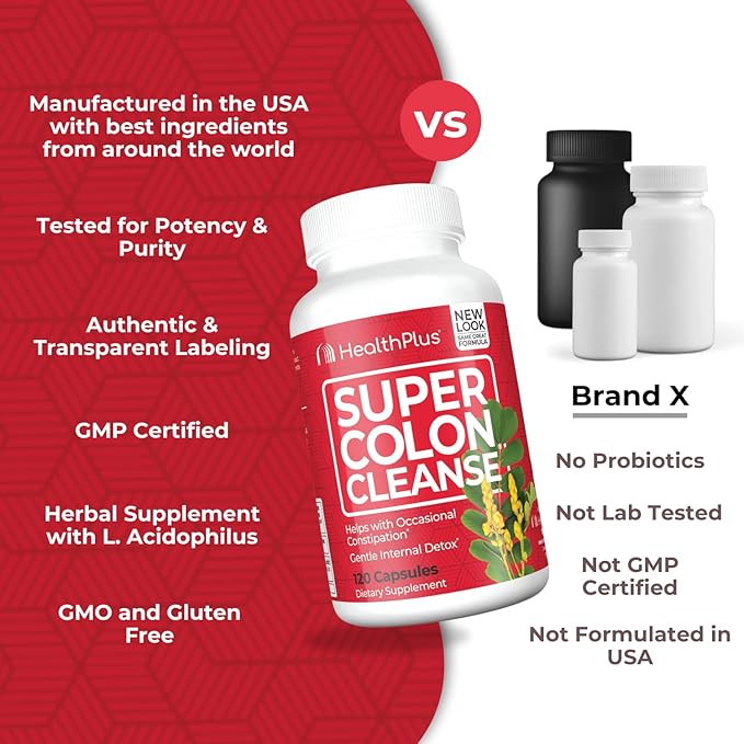 Health Plus Super Colon Cleanse 10 120 Capsules